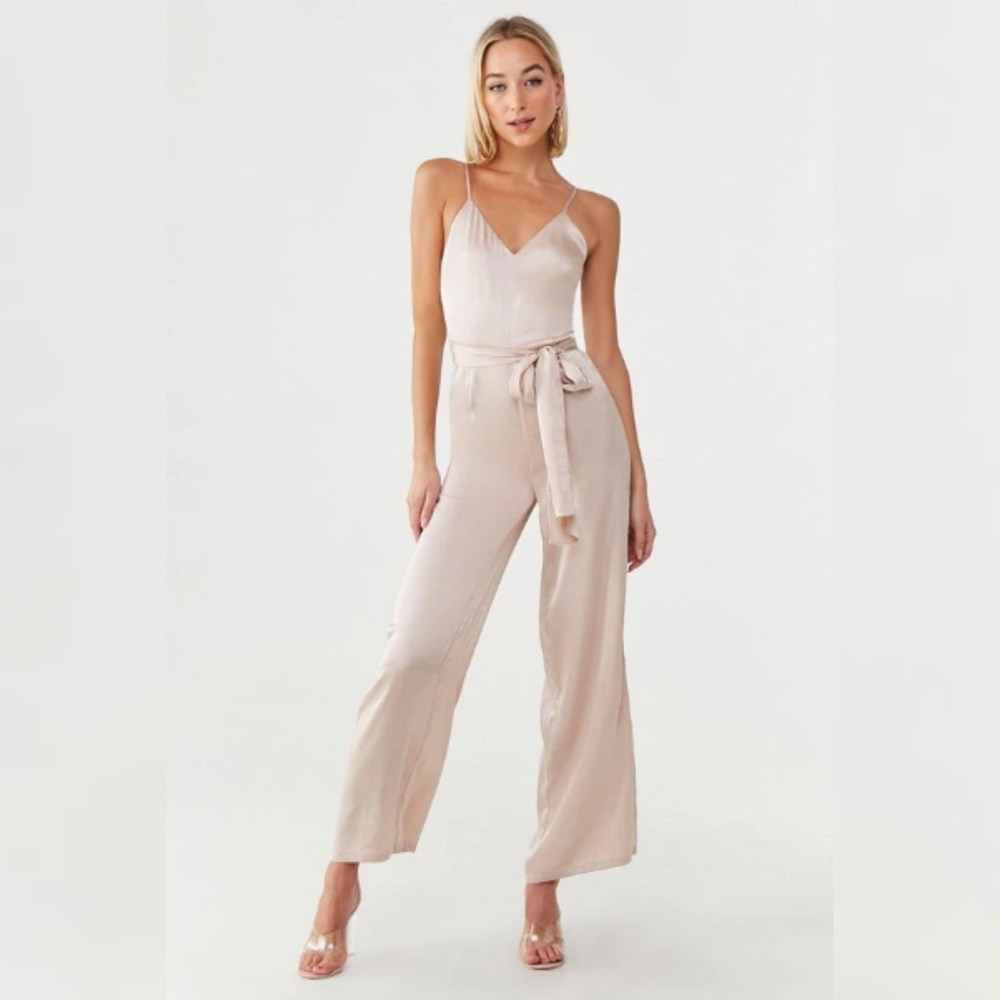 Forever21 Satin Cami Jumpsuit